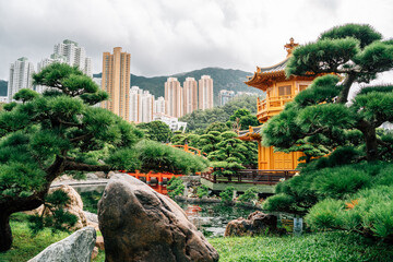 Nan Lian Garden traditional park in Hong Kong