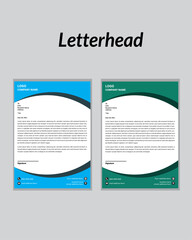   Creative, clean and elegant letterhead design template. Professional business letterhead design .