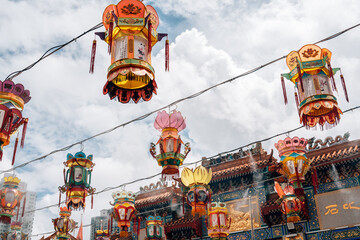Wong Tai Sin Temple traditional lantern in Hong Kong