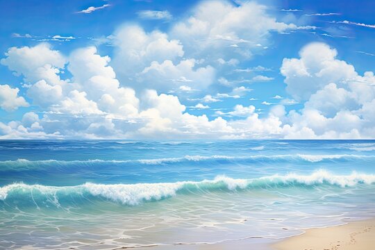 Beach Sea, Beach View: Stunning Coastal Landscape Image for Your Pleasure