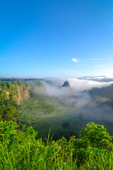 mist over the river