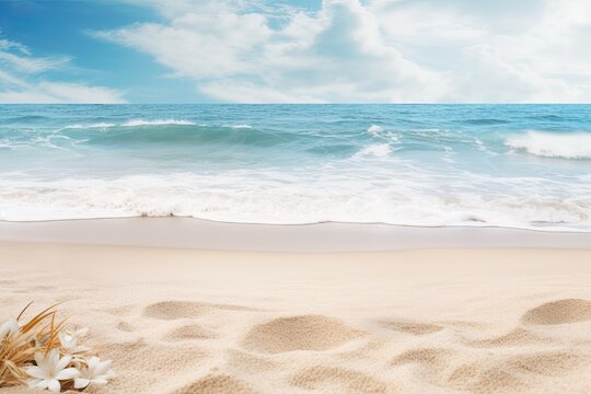 Soft Sand Beach Background: Stunning Beach Theme Image