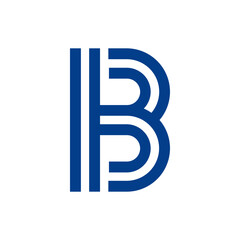 Monogram initial b letter mark logo design. Monogram design vector b logo. Monogram initial letter mark b logo. Design simple b monogram