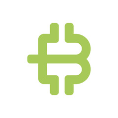 Obraz premium Monogram initial b letter mark logo design. Monogram design vector b logo. Monogram initial letter mark b logo. Design simple b monogram