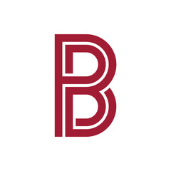 Monogram initial b letter mark logo design. Monogram design vector b logo. Monogram initial letter mark b logo. Design simple b monogram