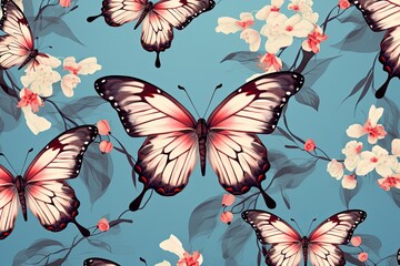 Seamless Butterfly Wallpaper Pattern: Exquisite Nature-Inspired Design for Walls