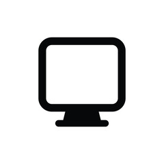 Computer monitor screen vector icon