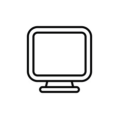 Computer monitor screen vector icon