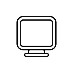 Computer monitor screen vector icon
