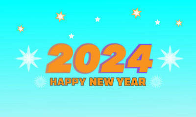 New Year's Eve 2024 Countdown Celebration and Party Concept with Fireworks, Champagne, and Festive Fun. Holiday greeting card, background, banner, card, poster design.