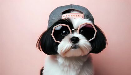 Stilvolle Hundeporträts: Modebewusste Vierbeiner mit Sonnenbrillen und Kappen - Eine visuelle Reise durch die modische Welt unserer besten Freunde