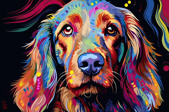 Dog Wallpaper: Abstract Art Background Colors for a Vibrant and Playful Twist