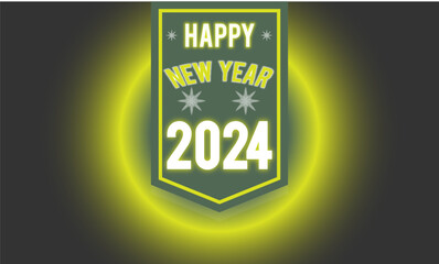 New Year's Eve 2024 Countdown Celebration and Party Concept with Fireworks, Champagne, and Festive Fun. Holiday greeting card, background, banner, card, poster design.