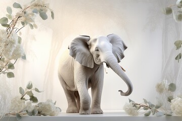Elephant Wallpaper: Matte Glass Effect for a Stunning D�cor