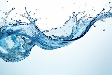 Water splash isolated on white background , for product design