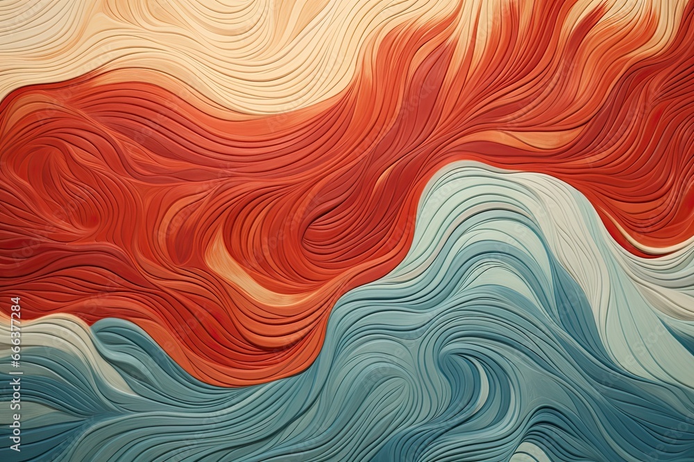 Poster fidget wallpaper: fragment of artwork on paper with wavy pattern - captivating digital image