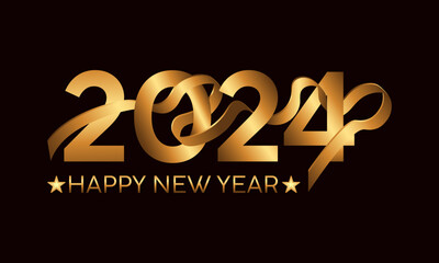 Happy New Year 2024 Celebration Festive Concept with Fireworks, Party Hats, and Christmas ball. background, banner, card, celebration poster, party invitation or calendar.