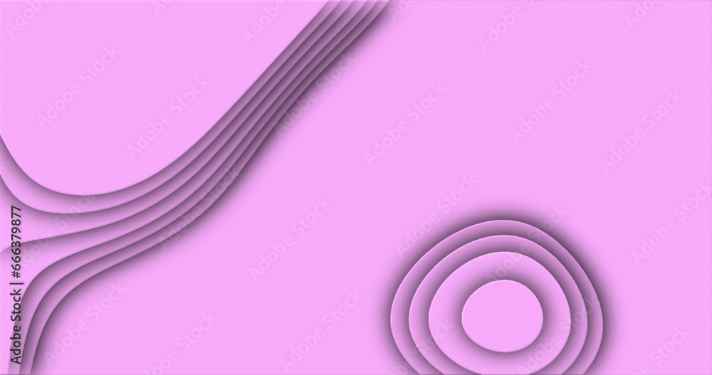 Poster pink cut curve abstract background pattern of lines and waves