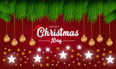 Christmas Day Celebration banner. Joyful Holiday Xmas Party Concept with Festive Decorations, Gifts, and Merry Traditions. background, banner, card, poster design, greeting cards.