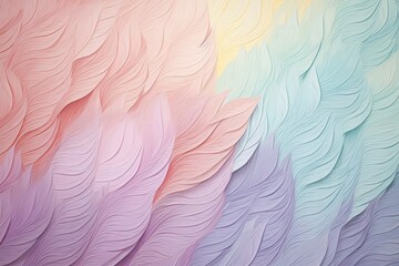 Fototapeta na wymiar Pastel Color Wallpapers: Exquisite Wavy Pattern Fragment of Artwork on Paper