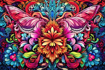 Psychedelic Wallpaper Art: Trendy Background for a Mesmerizing Visual Experience