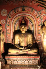 Meditation buddha statue at Dambulla cave temple