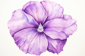 Watercolor Painting on Canvas: Purple Heart Wallpaper for Stunning Wall Decor