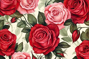 Red Roses Watercolor Wallpaper: Stunning Floral Background for Desktop and Mobile