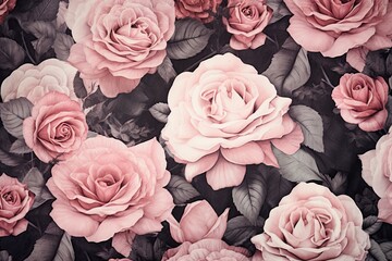 Roses Wallpaper: Textured Fabric Surface for Stunning Interior Wall Design