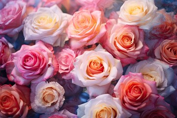 Roses Wallpaper: Light Multicolor Blur Abstraction for Stunning Visuals