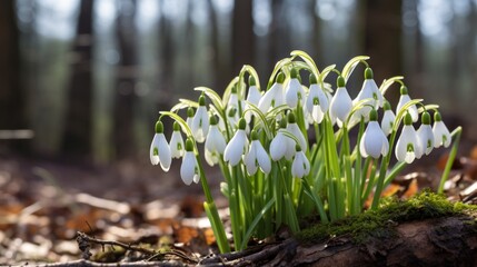 A cluster of snowdrops, hinting at the first signs of spring.