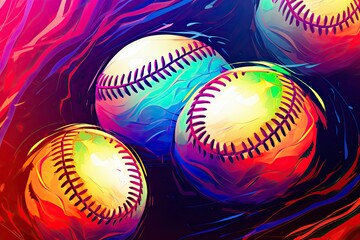 Softball Wallpapers: Vibrant Abstract Art Background Colors for a Striking Visual Experience