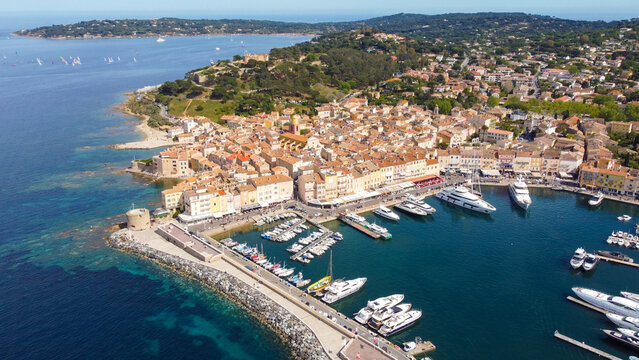 Vue aérienne de Saint Tropez, Provence Alpes Côte d'Azur