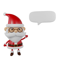 Christmas Santa Claus 3D Illustration.