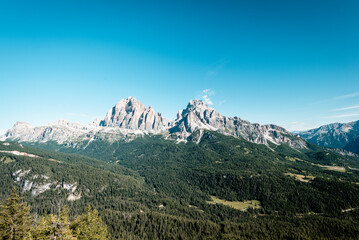 View of Tofane during summer, Cortina Italy