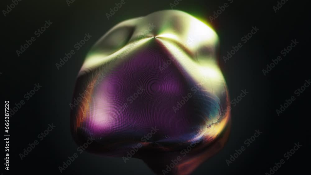 Poster abstract sphere animation loop in black backdrop. close up