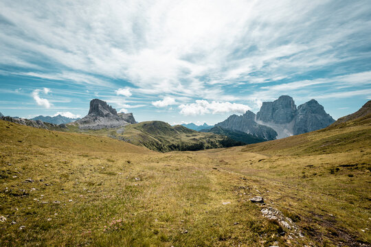 View of mount Pelmo from Mondeval, Italy