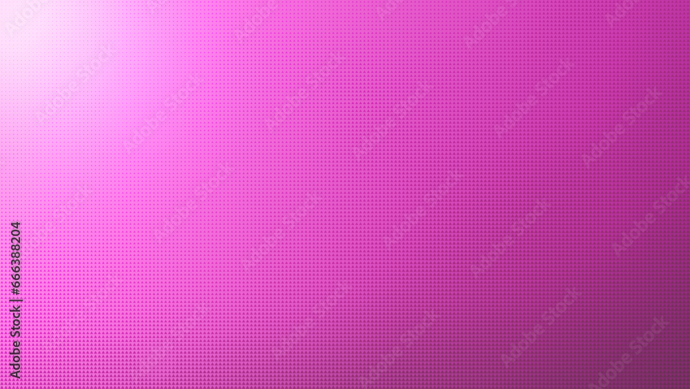 Poster abstract halftone pattern made of small pink triangles on a pink gradient background. dotted pattern
