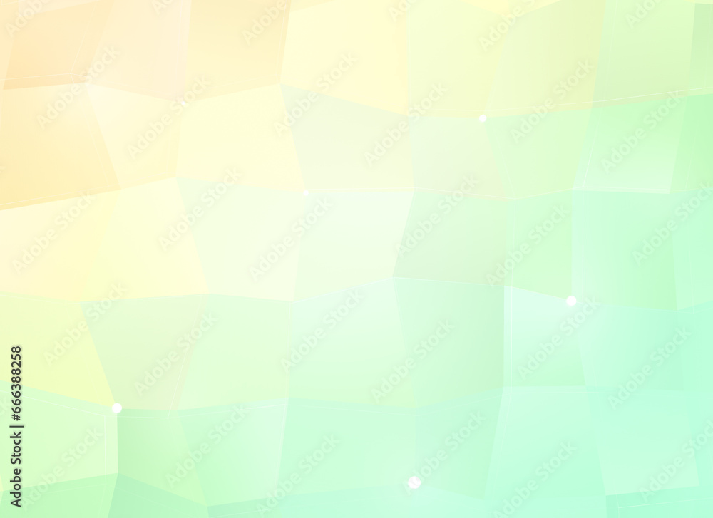 Poster colorful, vibrant and bright light yellow and green polygon vector pattern background with color gra