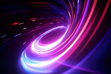 Obraz premium abstract futuristic background with pink blue glowing neon moving high speed wave lines and bokeh lights. Data transfer concept Fantastic wallpaper