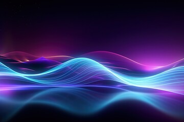 abstract futuristic background with pink blue glowing neon moving high speed wave lines and bokeh lights. Data transfer concept Fantastic wallpaper