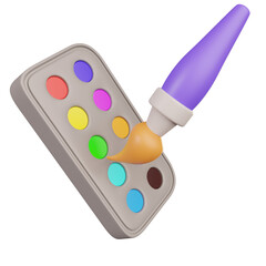 3D Art Palette Illustration