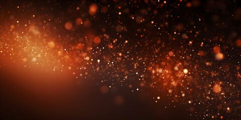 Fototapeta na wymiar Golden particle background. Digital backdrop, 3d rendering