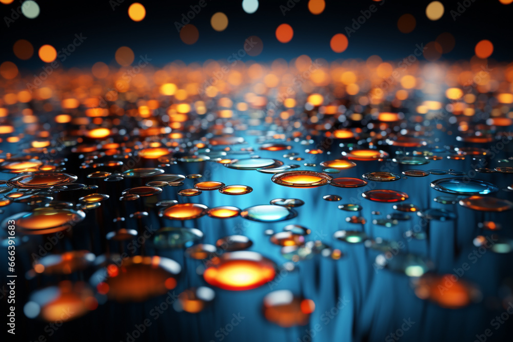 Poster A contemporary abstract background with floating numbers and sparkling stars, signifying the arrival of the New Year.  