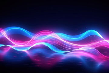 abstract futuristic background with pink blue glowing neon moving high speed wave lines and bokeh lights. Data transfer concept Fantastic wallpaper