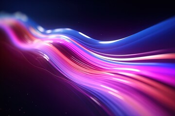 abstract futuristic background with pink blue glowing neon moving high speed wave lines and bokeh lights. Data transfer concept Fantastic wallpaper