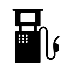 Gas Station Glyph Icon pictogram symbol visual illustration