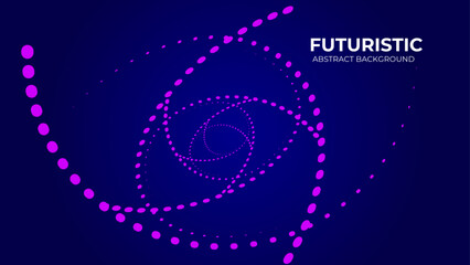 Modern Blue futuristic geometric background. Futuristic hi-technology concept. Horizontal banner template. Suit for cover, banner, brochure, corporate, poster, presentation, website