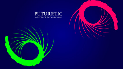 Modern Blue futuristic geometric background. Futuristic hi-technology concept. Horizontal banner template. Suit for cover, banner, brochure, corporate, poster, presentation, website