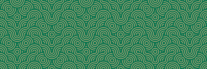 Chinese Lunar New Year Seamless Pattern. 2024 Wooden Green Dragon Silhouette in Elegant Oriental Asian Background Design.